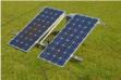 Solar power! (Two 50 watt panels in parallel)